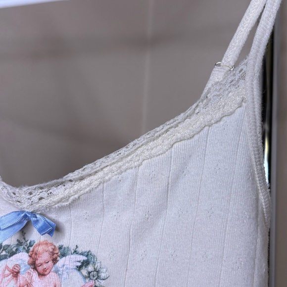 RSQ Cream Divine Angel Tank Top - Picture 3 of 6